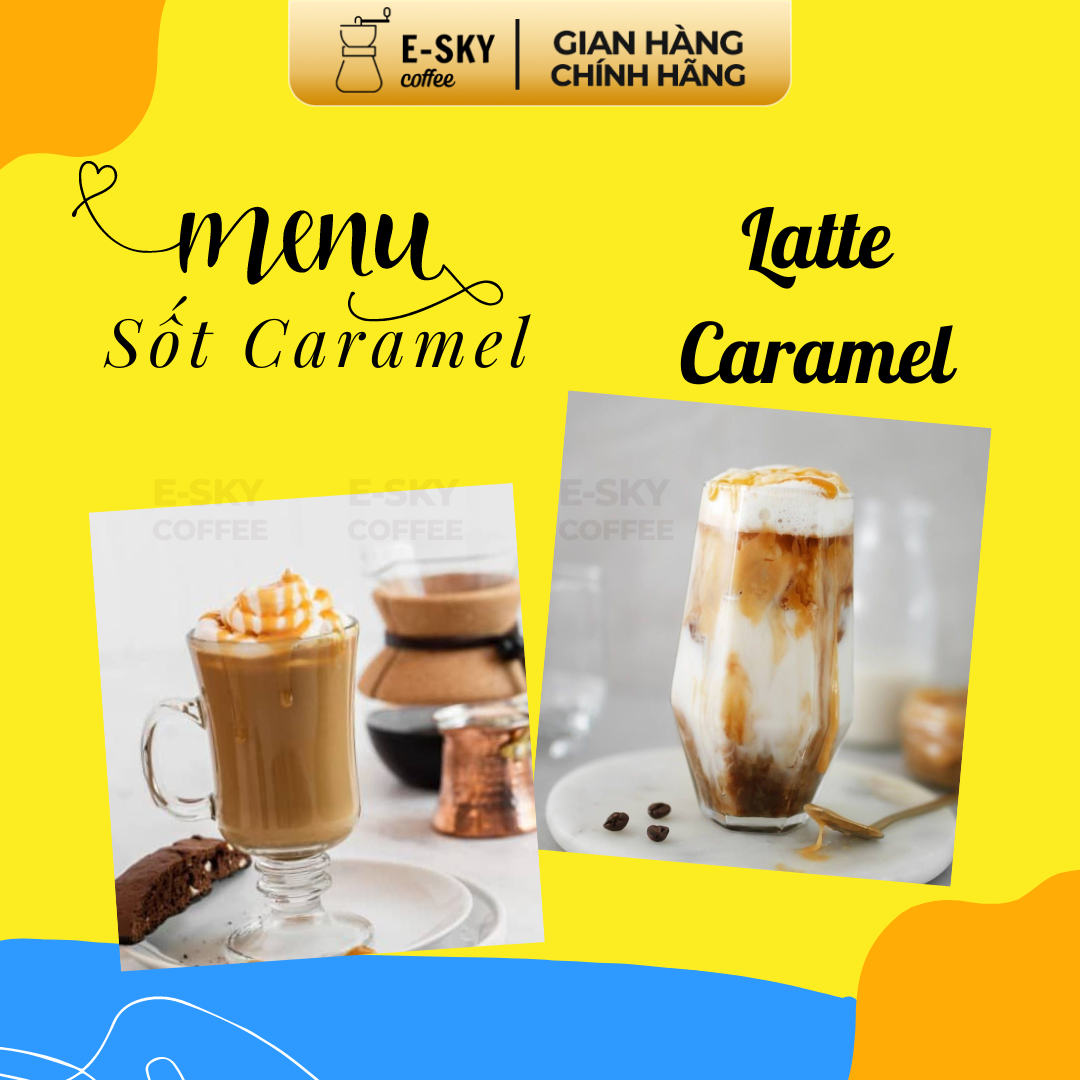 Sốt Caramel Pomona Caramel Sauce Nguyên Liệu Pha Chế Cà Phê, Trà Sữa Hàn Quốc Chai 2kg