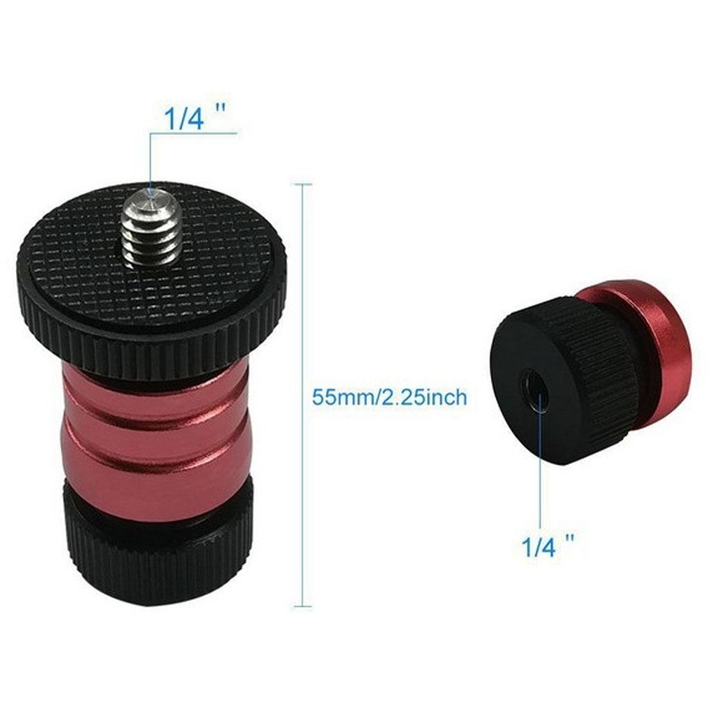 For Arca Swiss Tripod Ball Head Camera Hot Shoe Mount Quick Release Plate 1/4" Screw Hole