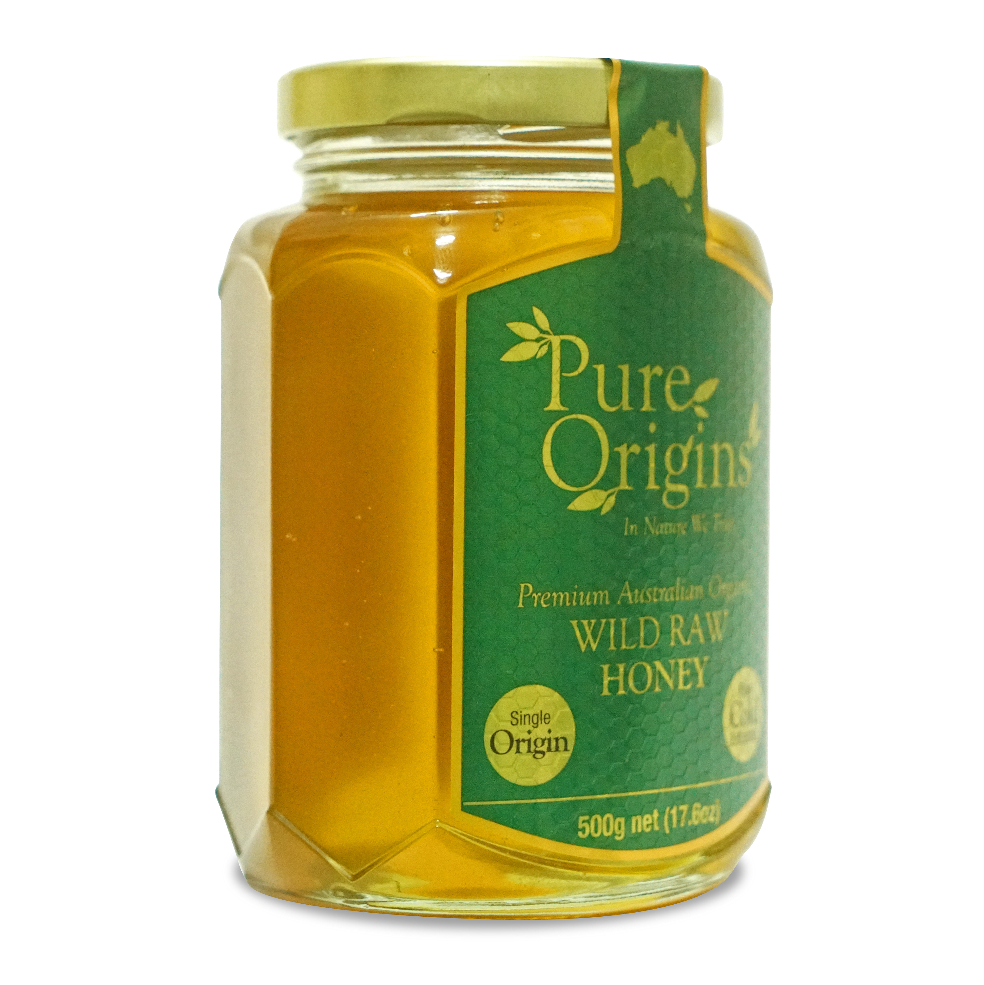 Mật ong Organic Wild Raw chính hãng Úc hiệu Pure Origins loại 500g