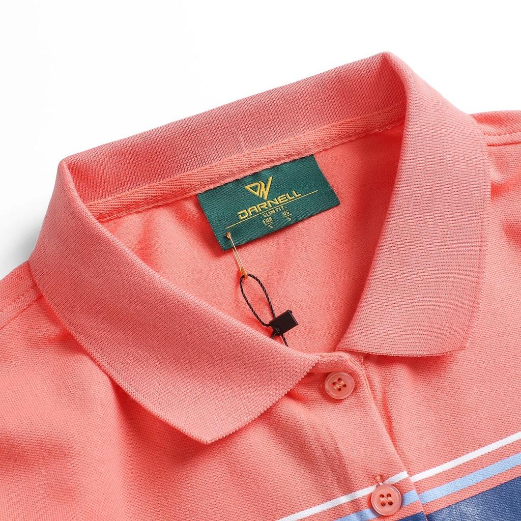 Váy polo nữ DARNELL kẻ ngang Hồng xanh chất cotton cao cấp V04