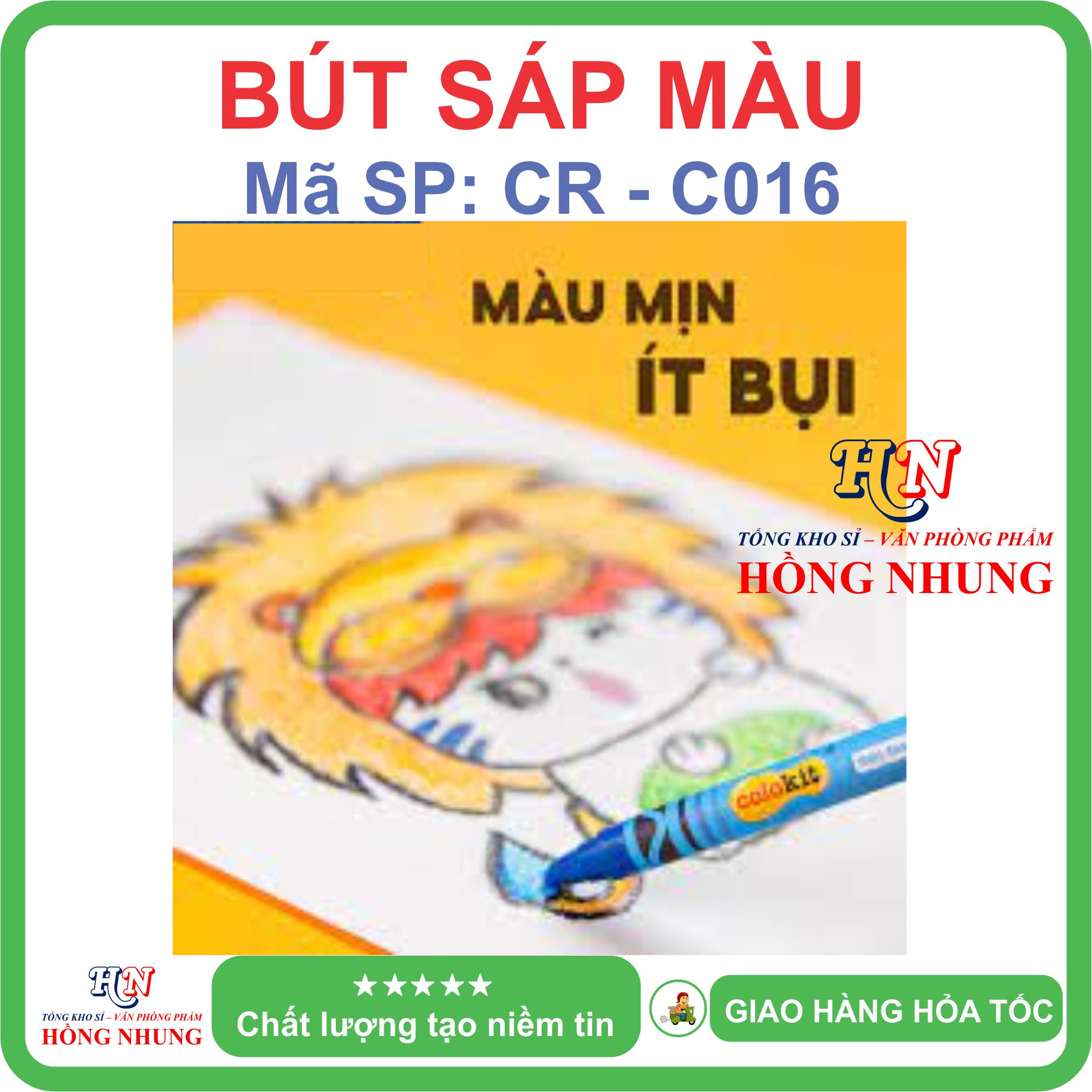 [SALE] Hộp 12 Bút sáp màu Colokit CR-C016, màu mịn, dễ thương, an toàn cho trẻ em.