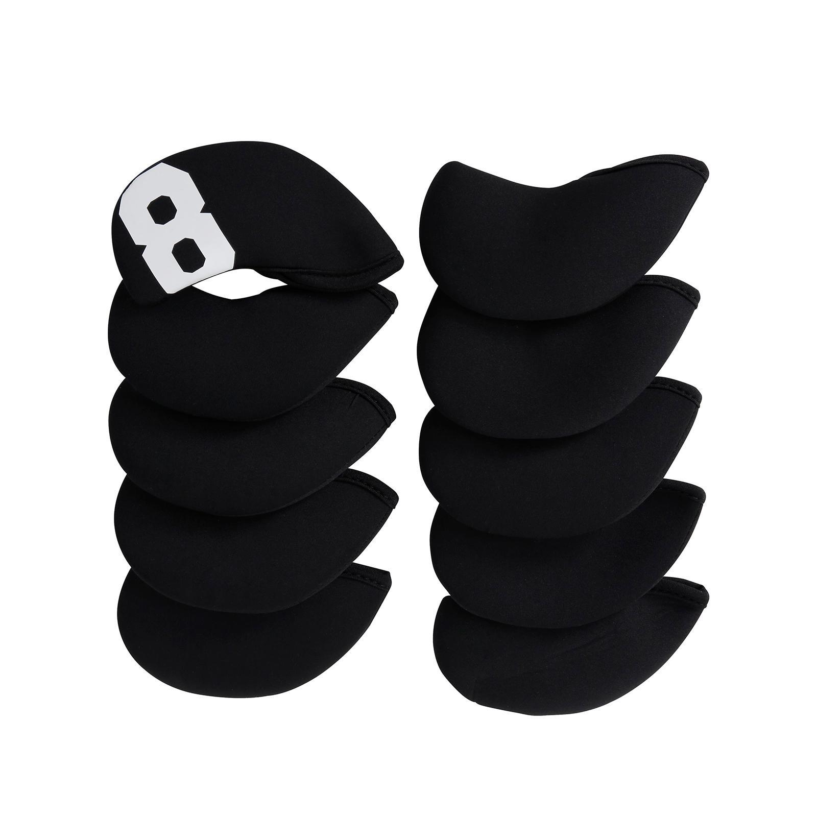 10Pcs Golf Iron Covers Set, Iron putter Club Head Covers for Golf Accessory