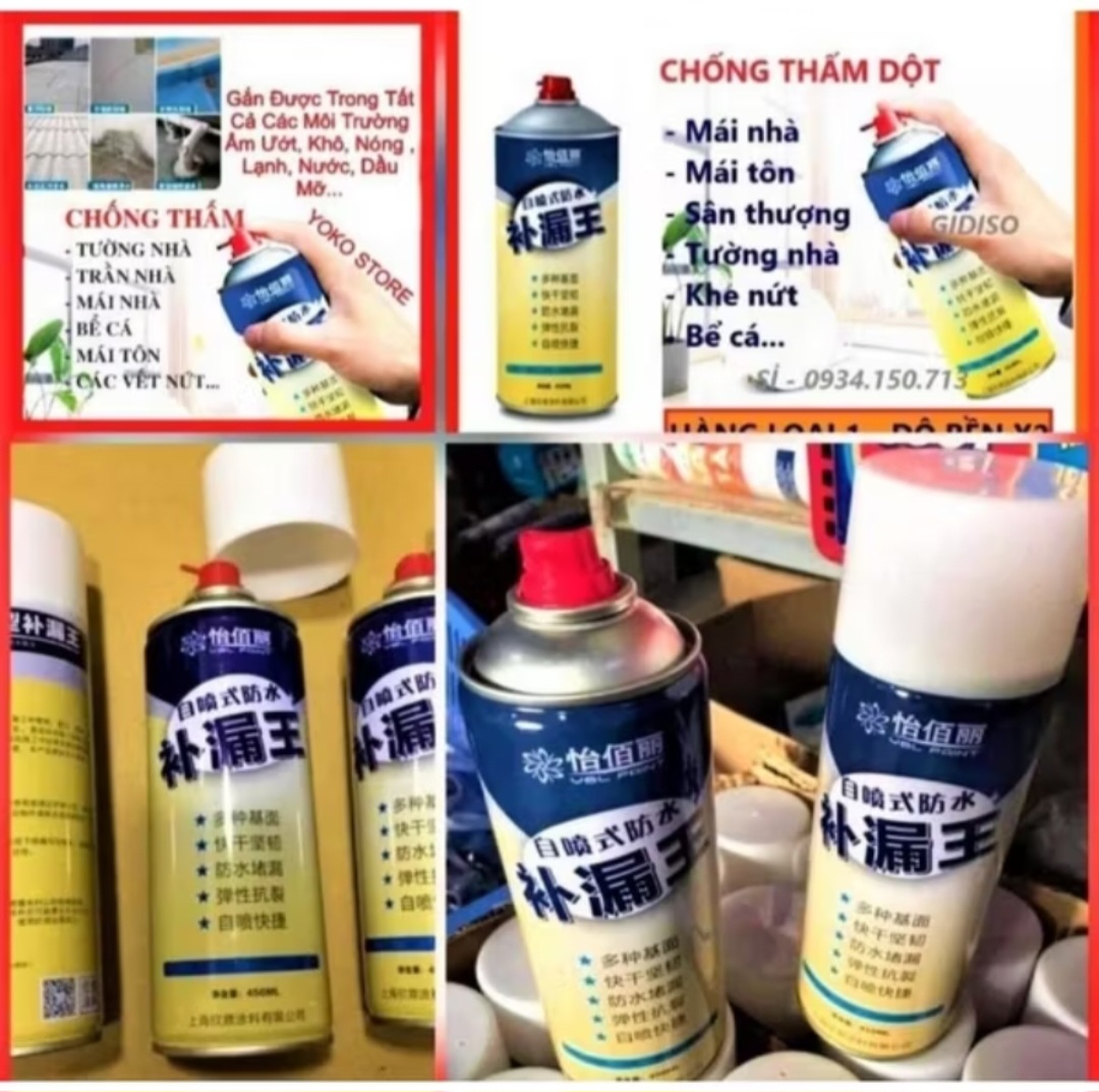 1 CHAI SƠN XỊT SIÊU CHỐNG THẤM NƯỚC TRÊN MỌI BỀ MẶT CÔNG TRÌNH HÀNG CHUẨN