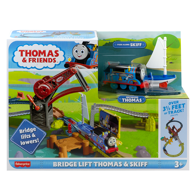 Đồ Chơi THOMAS FRIEND Mô Hình Thomas Kéo Thuyền Qua Cây Cầu Nâng HGX65