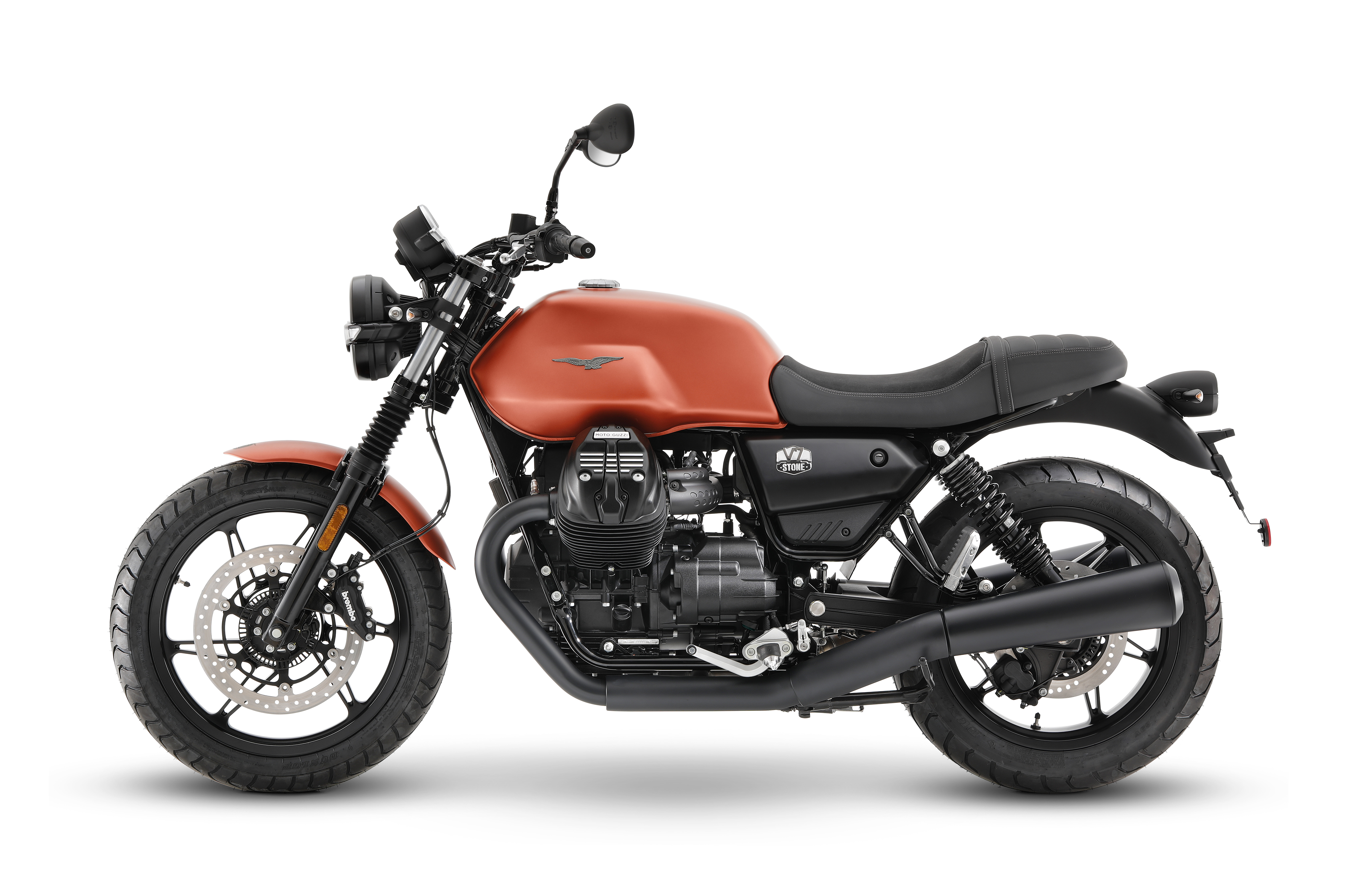 ( Trả góp 0%) Xe PKL Moto Guzzi V7 Stone 2022 -  Nhập Ý - Đen | Vàng | Cam | Ghi