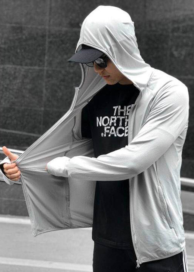 Áo Khoác Nhẹ Nam Xám Chống Nắng Cản Tia Cực Tím UVXAM95