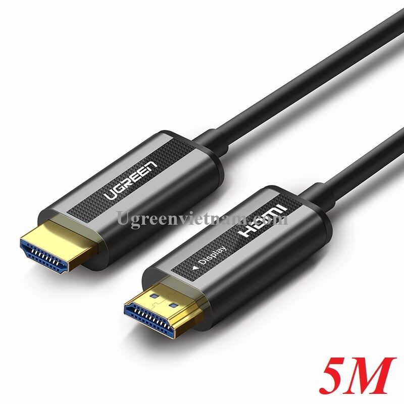 Cáp tín hiệu HDMI 2.0 sợi quang 5m Ugreen 50716 hỗ trợ 4K/60Hz cao cấp - Hàng chính hãng