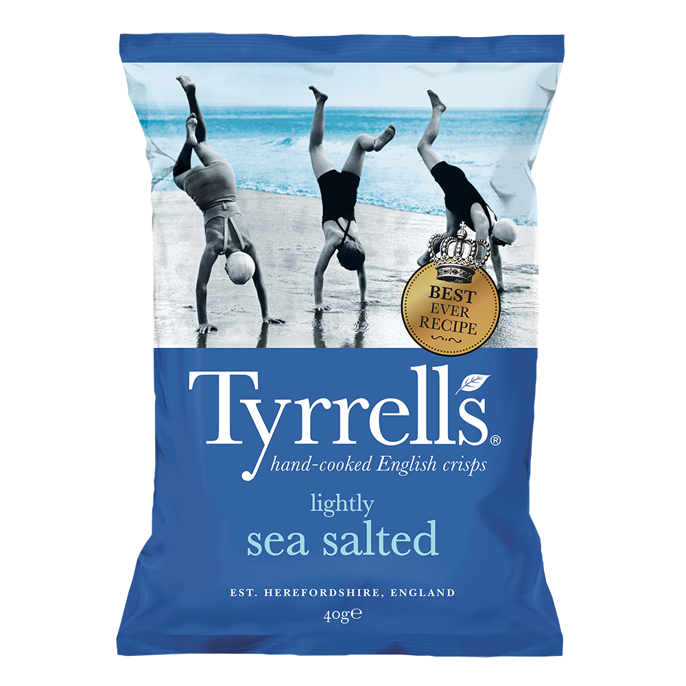 [Giao Nhanh HCM] Khoai tây chiên Tyrrells - Lightly sea salted hand cooked crips 40g