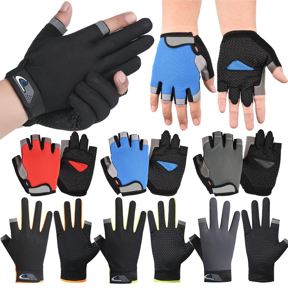 1 Cặp 2 Găng Tay Cắt Ngón Găng Tay Câu Cá Chống Trơn Trượt FullCut Ngón Găng Tay Câu Cá Xe Đạp Ngoài Trời Trượt Tuyết Xe Máy Đi Xe Đạp Găng Tay Tập Thể Dục Color: Red XL