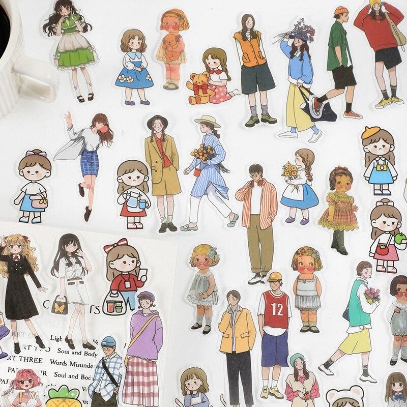 Sticker Trang Trí Sổ Anime Hàn Quốc