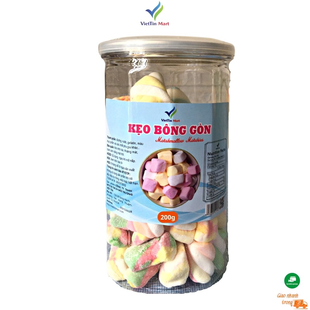 Kẹo Bông Gòn Marshmallow VIETINNMART 200G