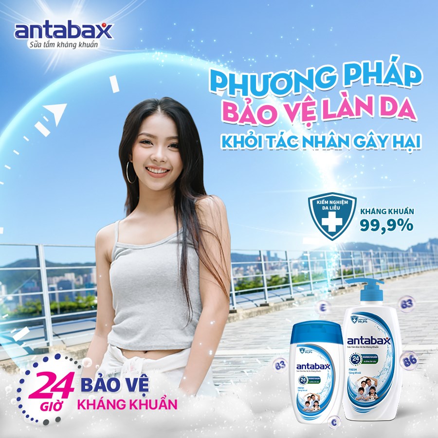 Combo Sữa Tắm Bảo Vệ Da Kháng Khuẩn ANTABAX 220ml x 4