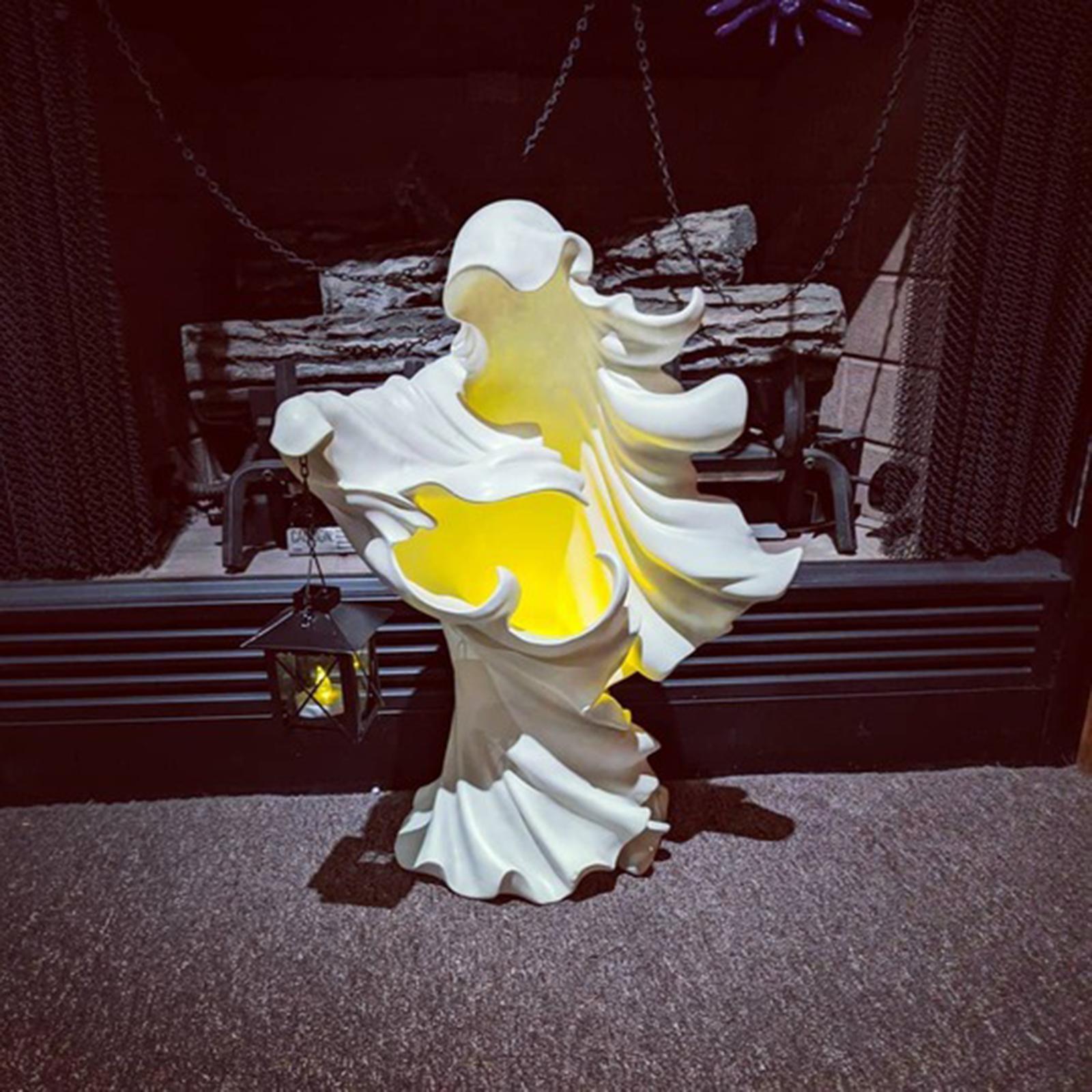 8" Resin Halloween Statue Figurine with Lantern Yard