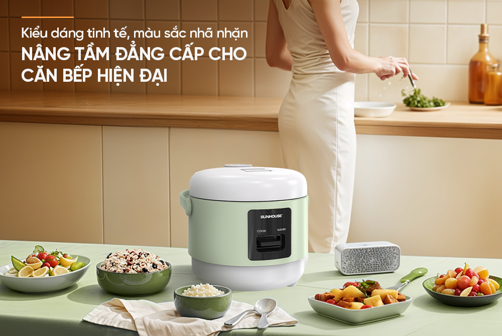 Nồi cơm điện 0.8L SUNHOUSE SHD8200 - Hàng chính hãng