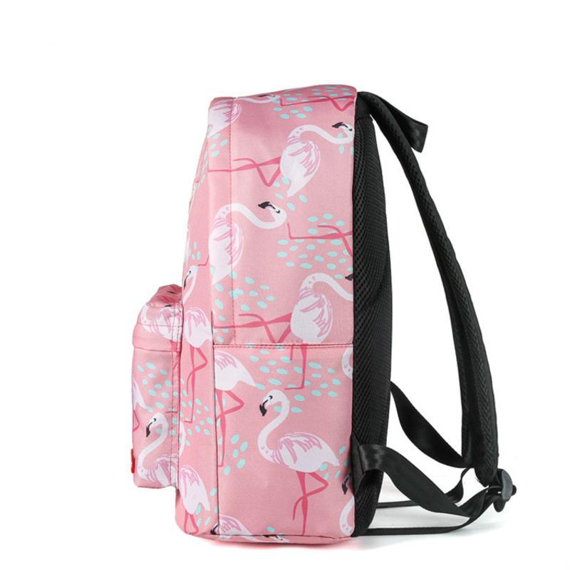 Trẻ Em Học Túi Cho Bé Gái Hồng Hạc In Hình Ba Lô Thời Trang Nữ Công Suất Lớn Nylon Thiết Kế Bagpack