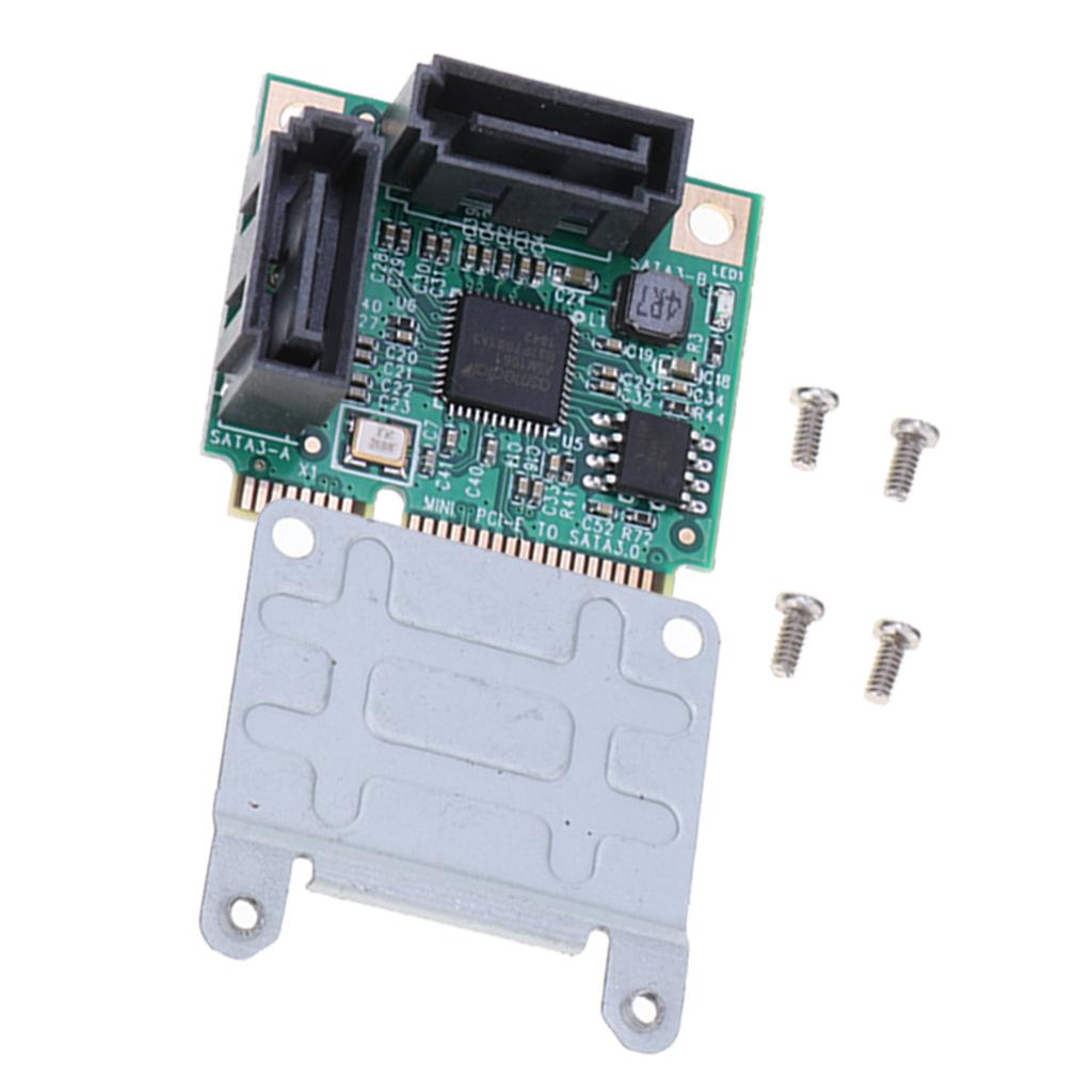 Mini PCI-E Để SATA3.0 2 Cổng SATA III SSD Mở Rộng Bộ Chuyển Đổi Thẻ 6G