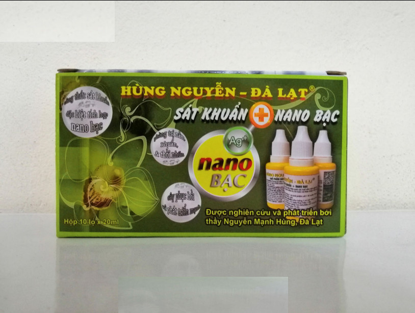 2 LỌ DUNG DỊCH SÁT KHUẨN NANO BẠC HÙNG NGUYỄN LỌ 20ML