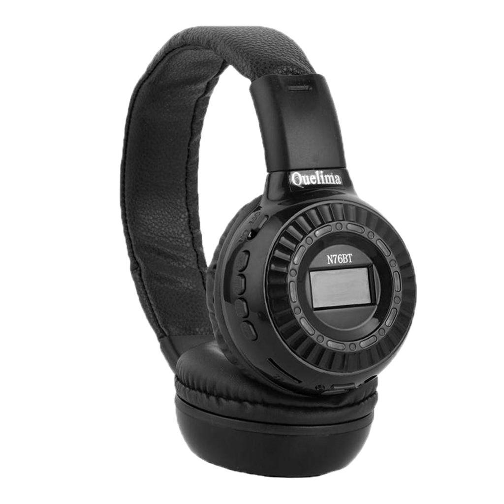 New Wireless Bluetooth 4.0 Noise-Cancelling Handsfree Over Ear Headset Black