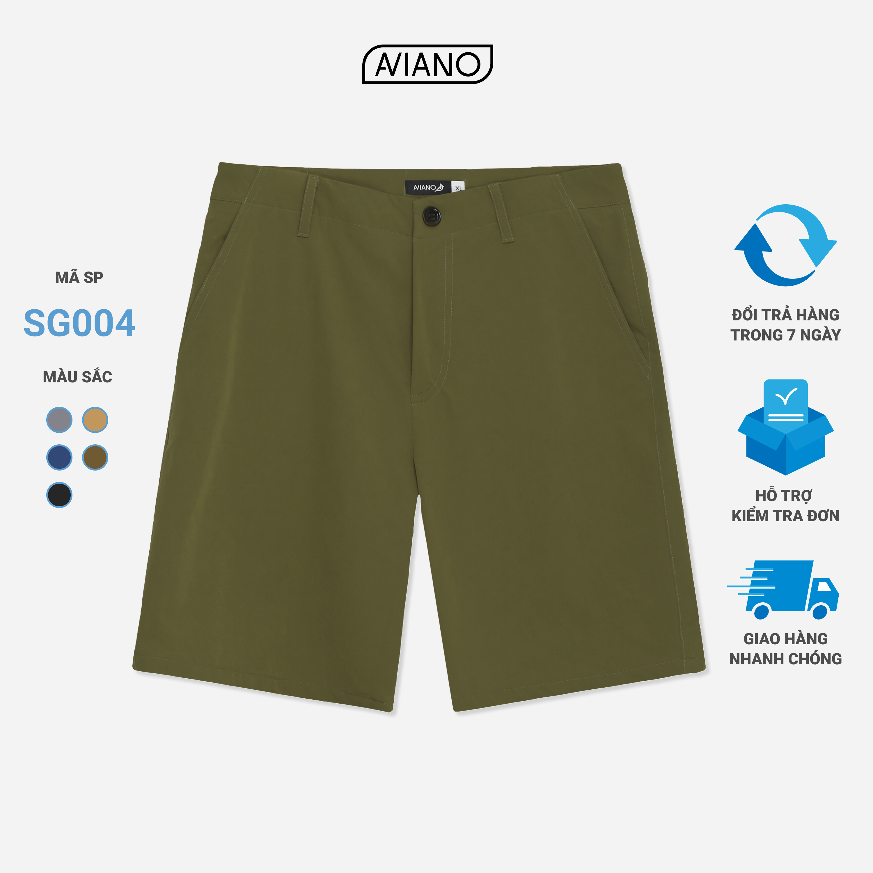 Quần Short Gió Nam Thiết Kế 5 Màu Kiểu Dáng Trẻ Trung Thời Trang AVIANO