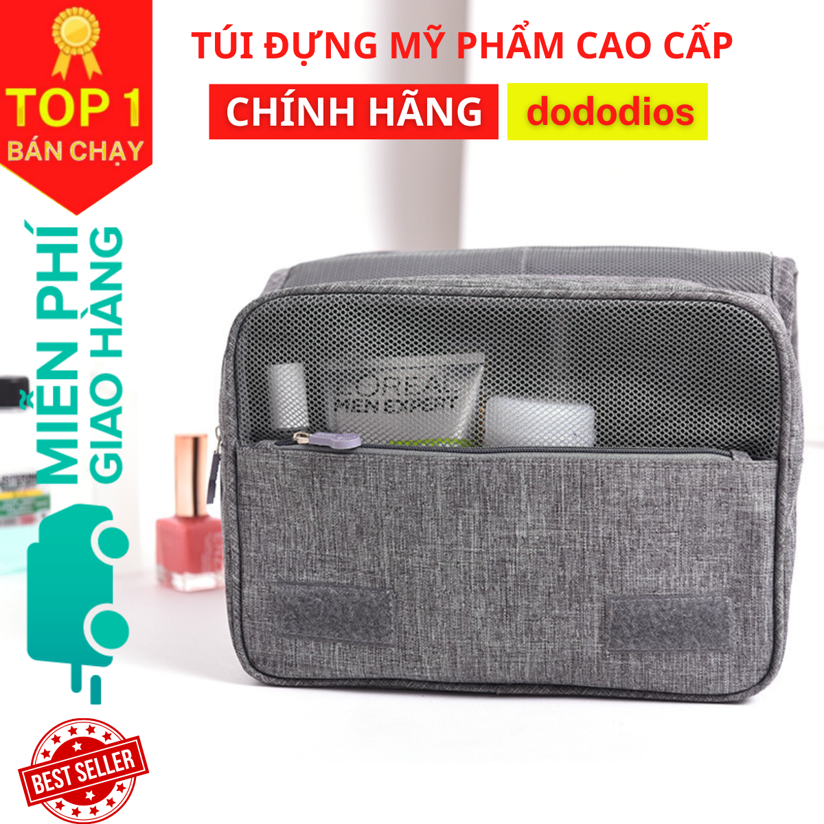 Túi đựng mỹ phẩm đồ trang điểm đồ du lịch chống thấm nước - Hãng dododios - Mã 02