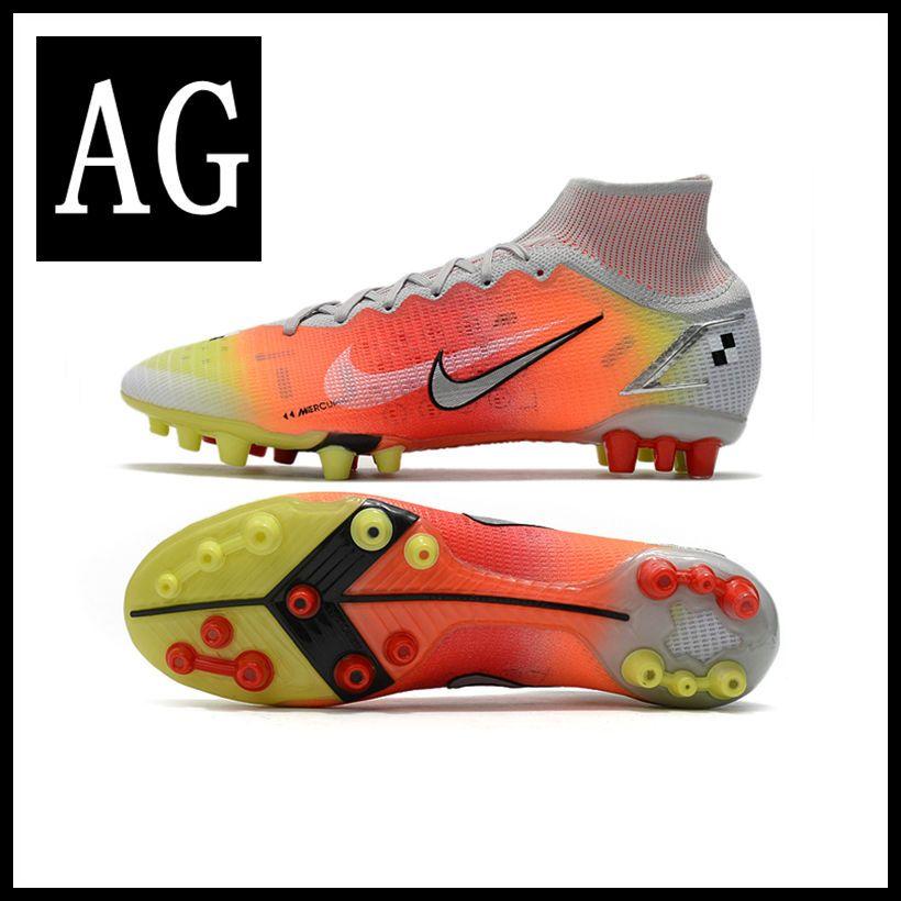 YANZISHOP Giày bóng đá mận nhỏ Assassin 14 thế hệ AG Ngắn Nail Cao Gang Dệt kim C La Professional Match CR7 Giày tập thể dục thấp