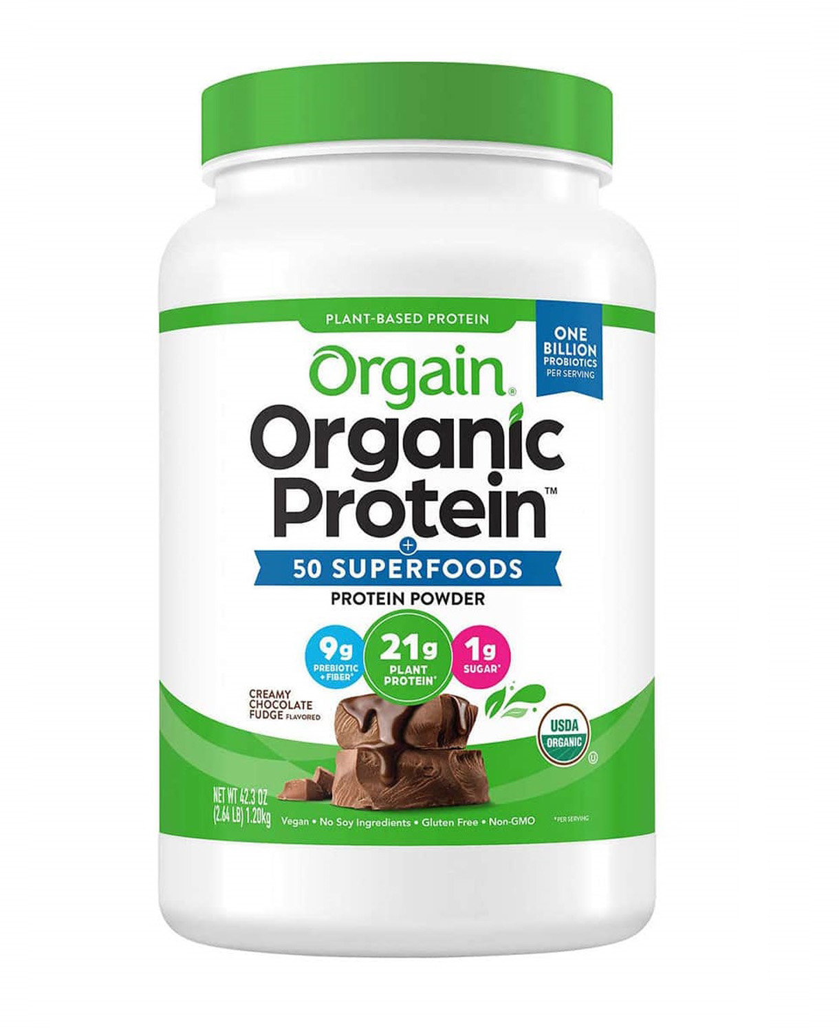 Bột Protein hữu cơ Orgain Organic Protein 50 Superfoods 1.2kg hương Socola Date T10/2025