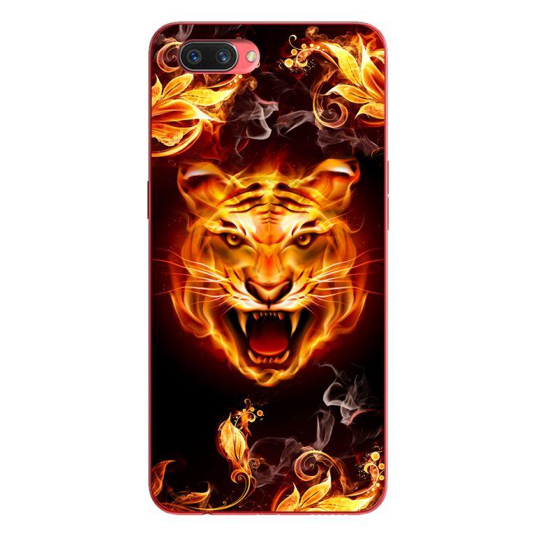 Ốp lưng in cho Oppo Realme C1 mẫu Hổ Lửa 1 - Hàng chính hãng