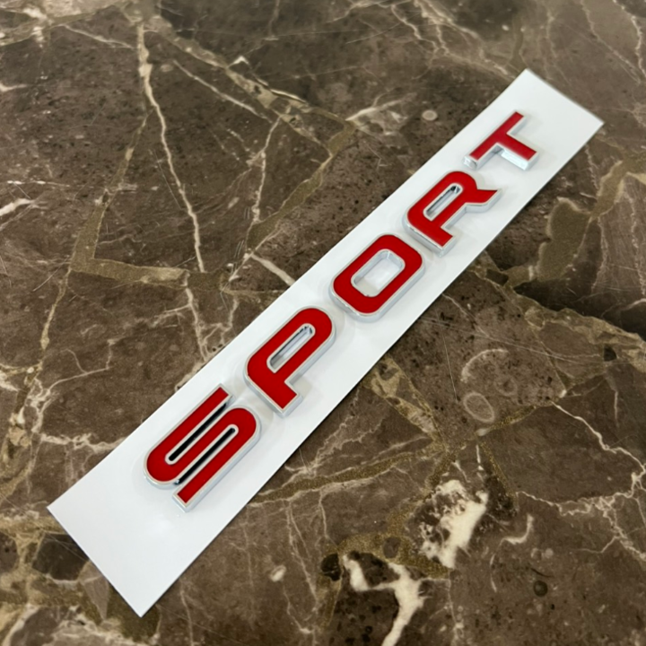Decal Tem Chữ Sport 3D Cao Cấp Dán Trang Trí Ô Tô G100707 chất liệu nhựa ABS cao cấp