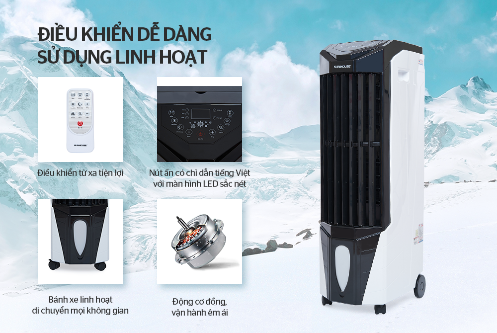 Quạt Điều Hòa Sunhouse SHD 7719 (100W) - Hàng chính hãng