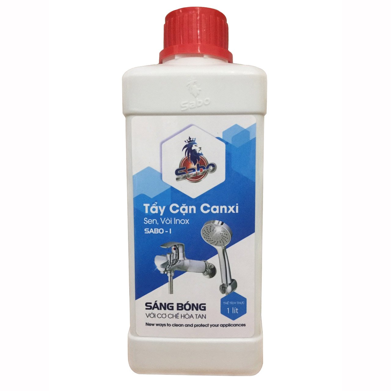 Chai tẩy cặn canxi inox Sabo-I loại 1000ml - Chuyên dụng tẩy vết ố mốc, cặn canxi, tẩy cặn rỉ sét, mảng ố vàng, làm cho inox sáng bóng như mới