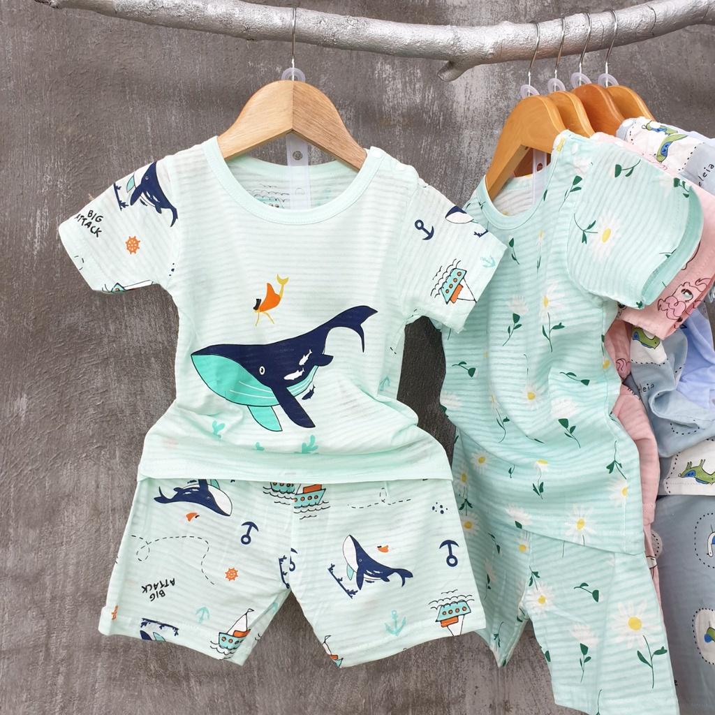 Đồ bộ mặc nhà cho bé 04 - chất liệu mềm nhẹ, màu sắc tươi sáng phù hợp cho bé từ 6 tháng - 3 tuổi