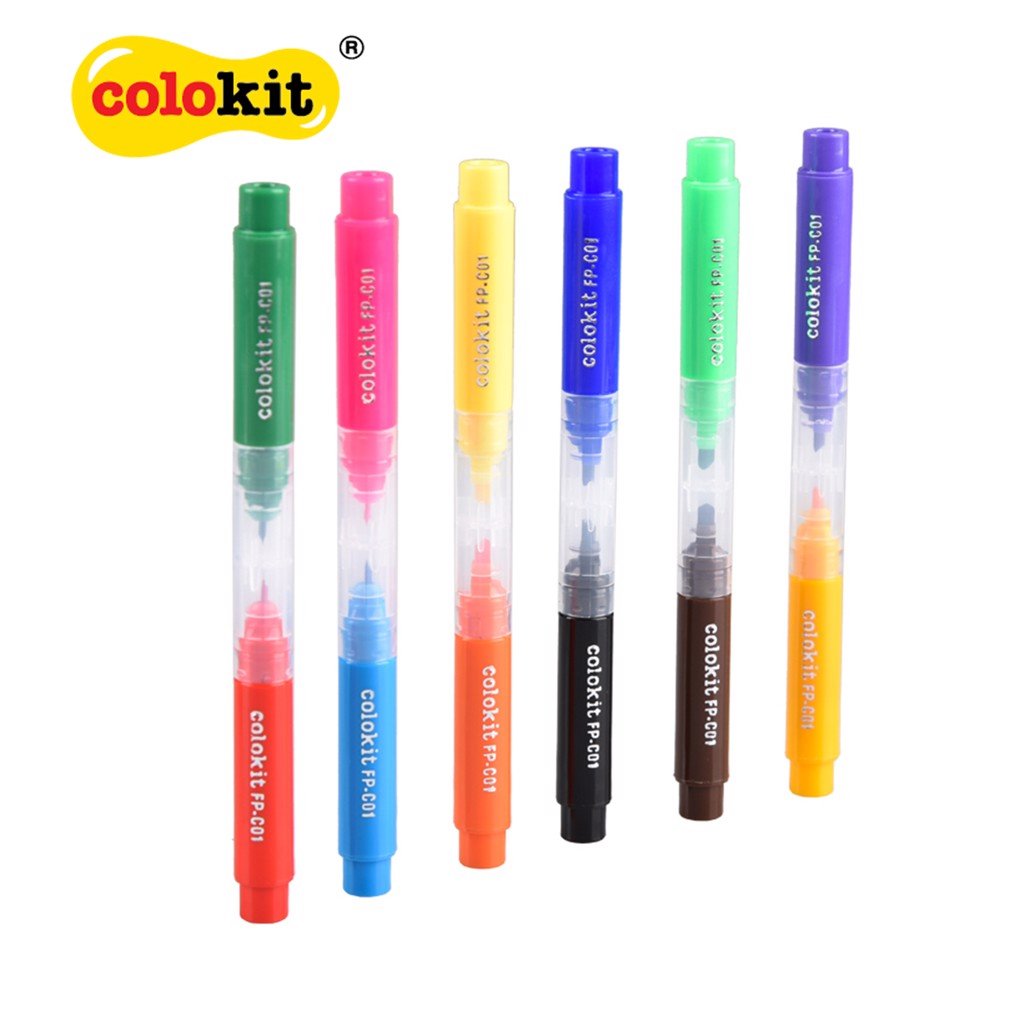 Bút lông 2 đầu 12 màu Thiên Long; Colokit FP-C01