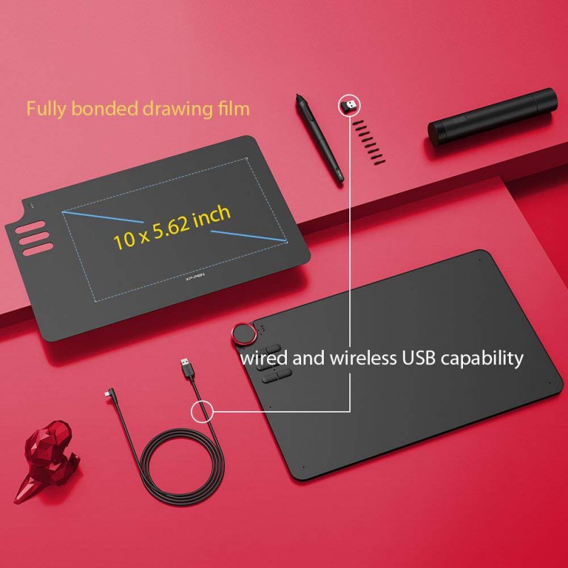 Bảng Vẽ Điện Tử XP-PEN DECO 03 Wireless 10X6 inch Lực Nhấn 8192 Nút Xoay Dial Bề Mặt Chống Xước - Hàng Chính Hãng