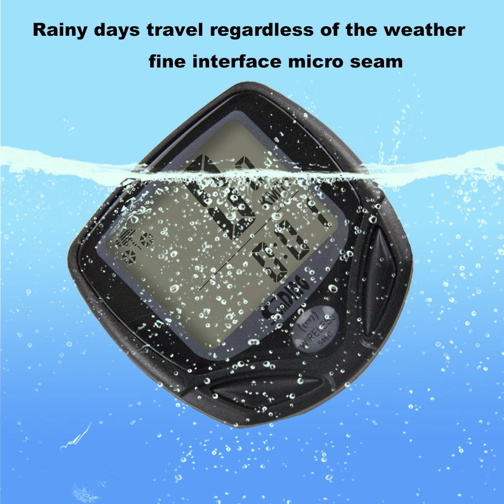 Máy tính đi xe đạp không dây có gắn màn hình LCD có đèn nền không thấm nước