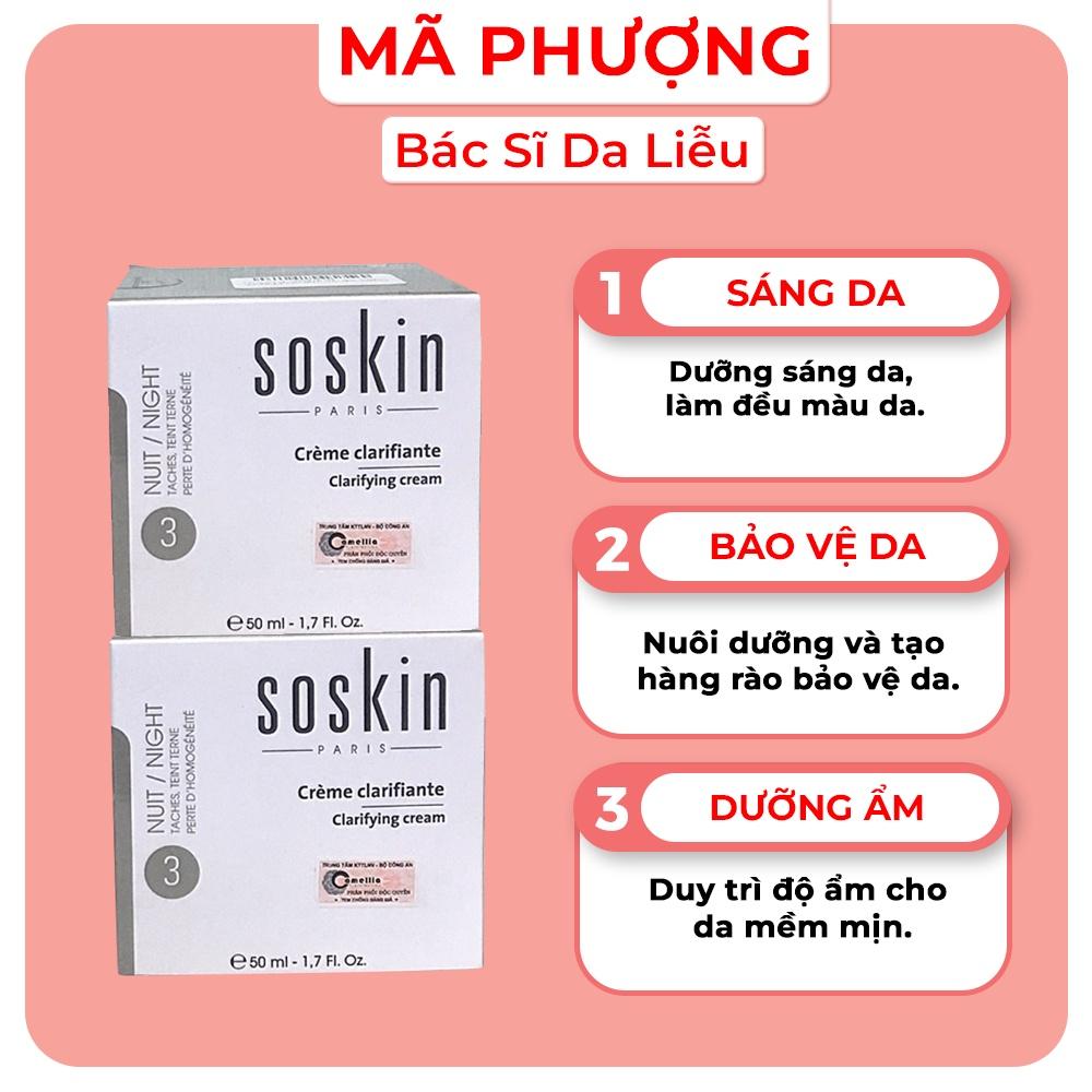 KEM DƯỠNG TRẮNG MỜ NÁM SOSKIN CLARIFIYING CREAM