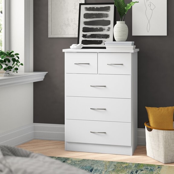 EDLE, Tủ đựng đồ 4 tầng 5 ngăn kéo DRA_233, 75x40x75cm