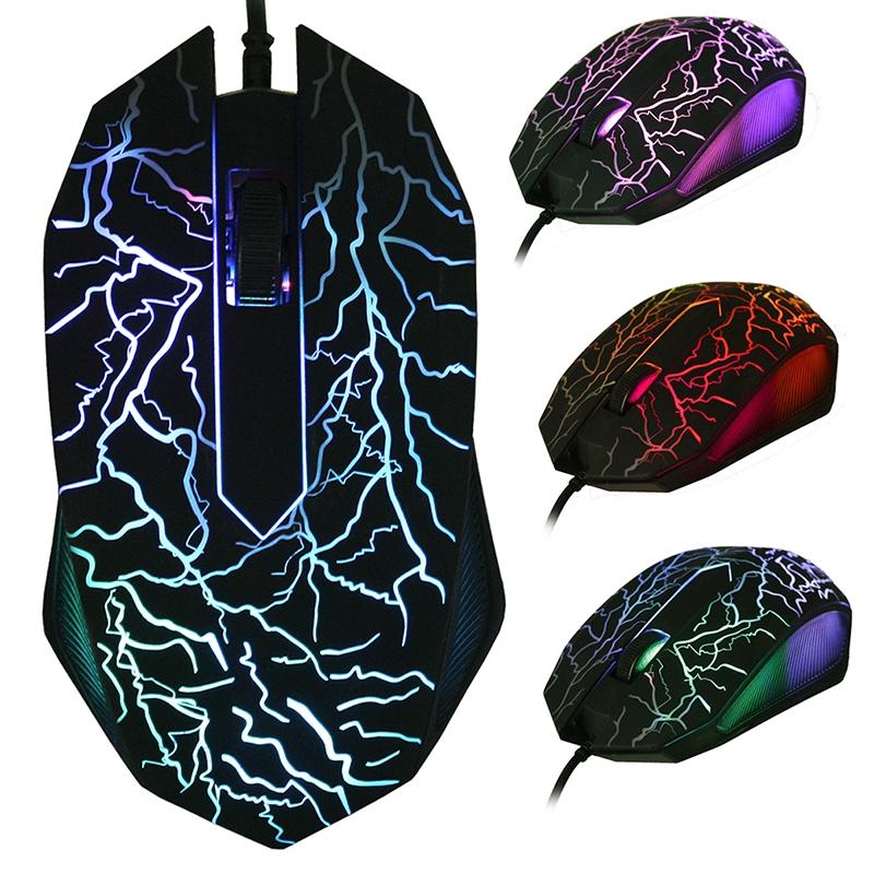 Chuột chơi game có dây 2400 DPI tích hợp đèn LED thời trang