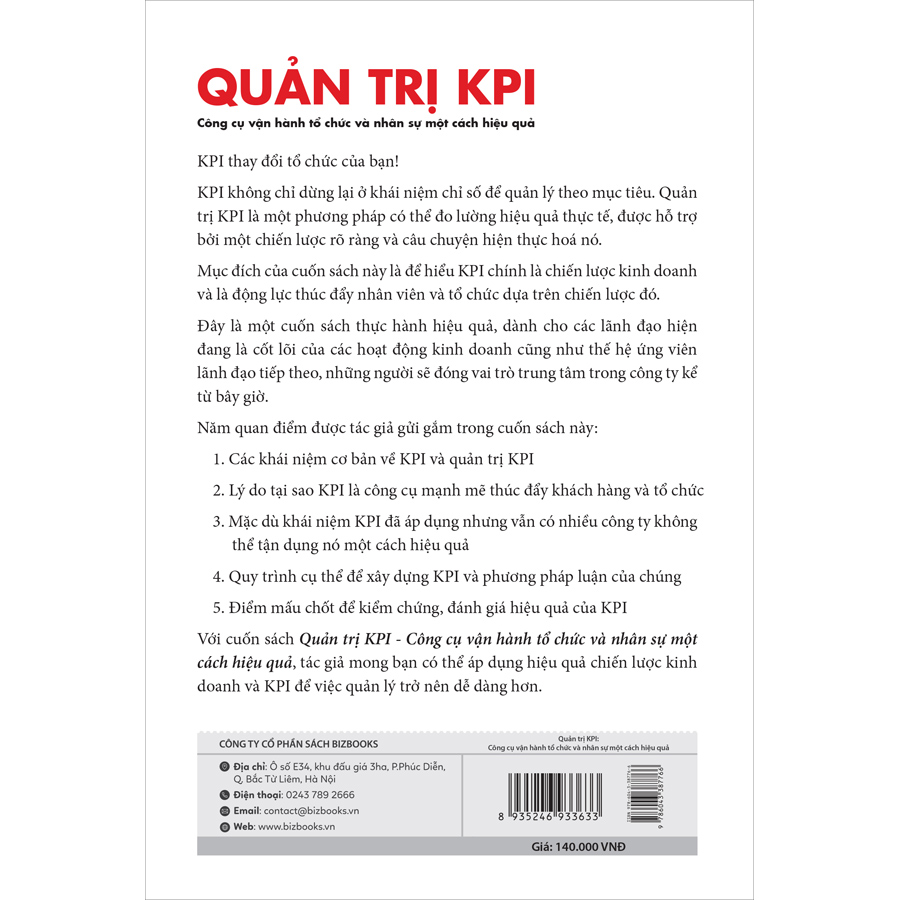 Quản Trị KPI - Công Cụ Vận Hành Tổ Chức Và Nhân Sự Một Cách Hiệu Quả