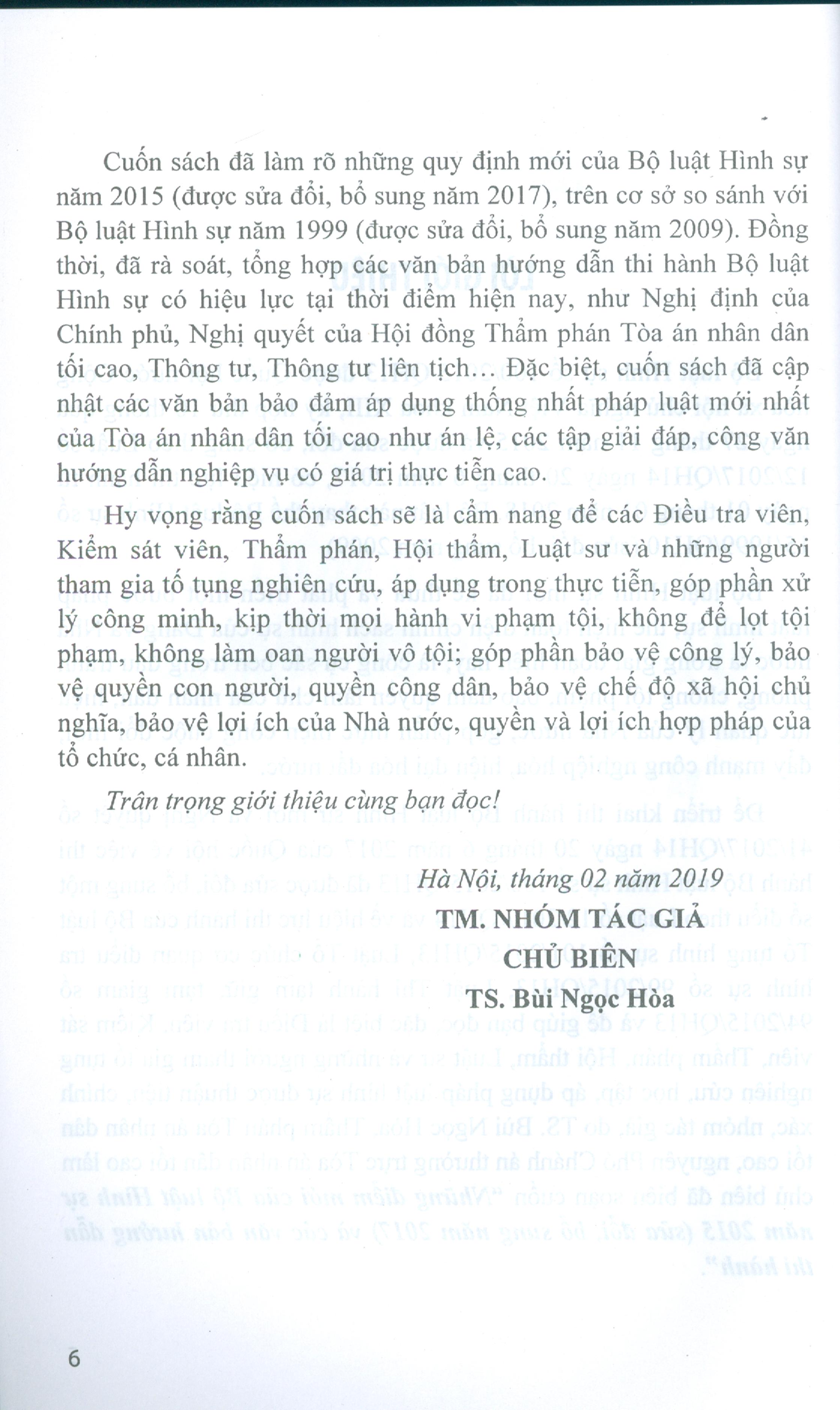Những Điểm Mới Của Bộ Luật Hình Sự Năm 2015 Và Các Văn Bản Hướng Dẫn Thi Hành