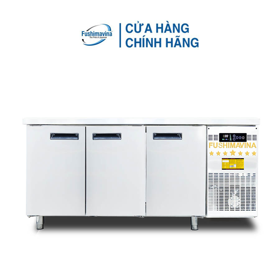 [CỬA HÀNG CHÍNH HÃNG] Tủ Bàn Lạnh Cánh Inox 1,8m Quạt gió