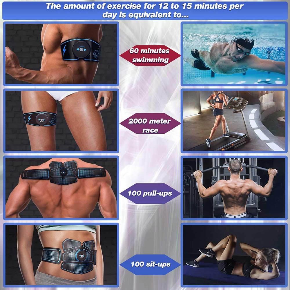 Điện Cơ Bụng Máy Kích Thích Massage Giảm Béo Unisex Huấn Luyện EMS Tập Thể Dục Cơ Tập Thể