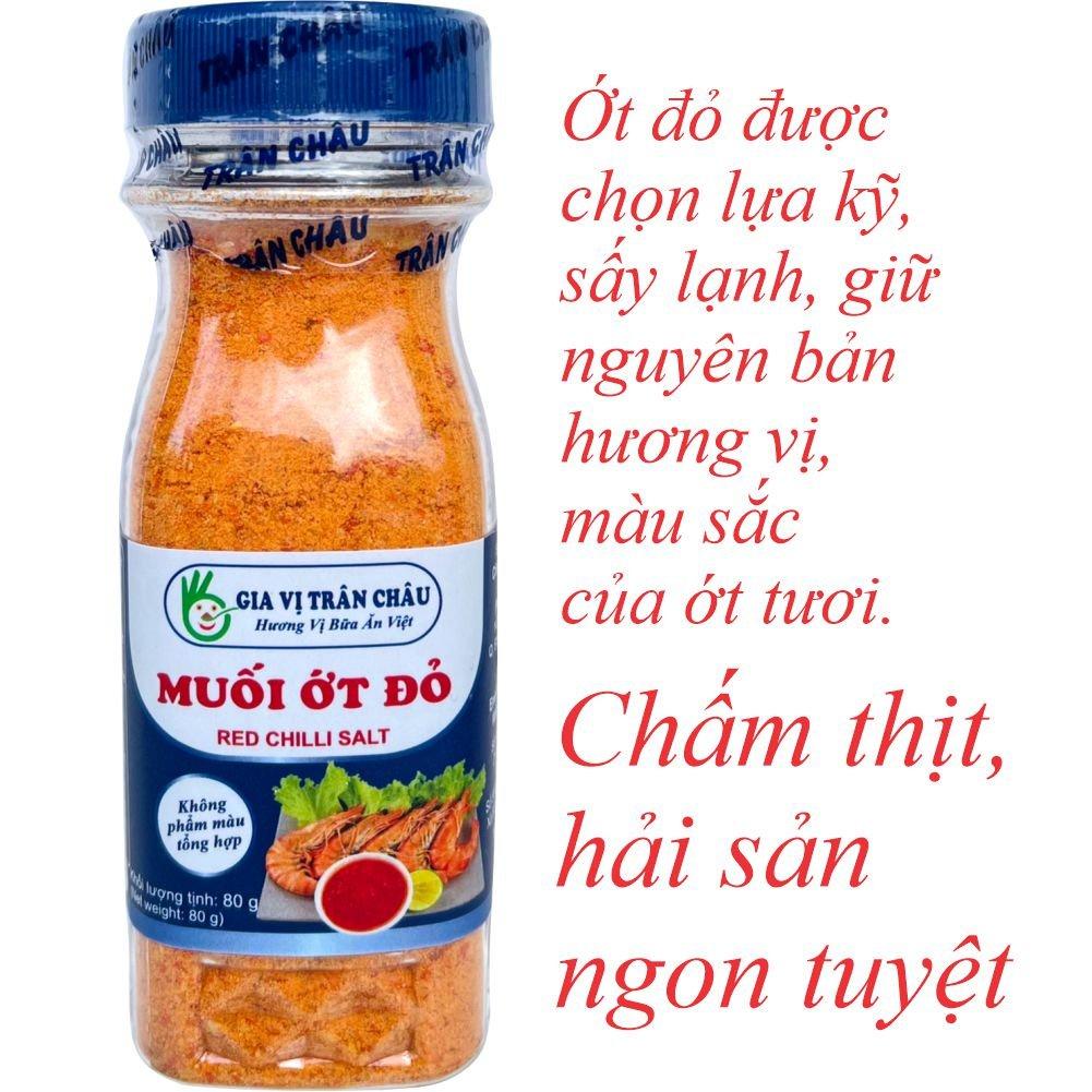 Muối ớt đỏ Trân Châu hũ 80g