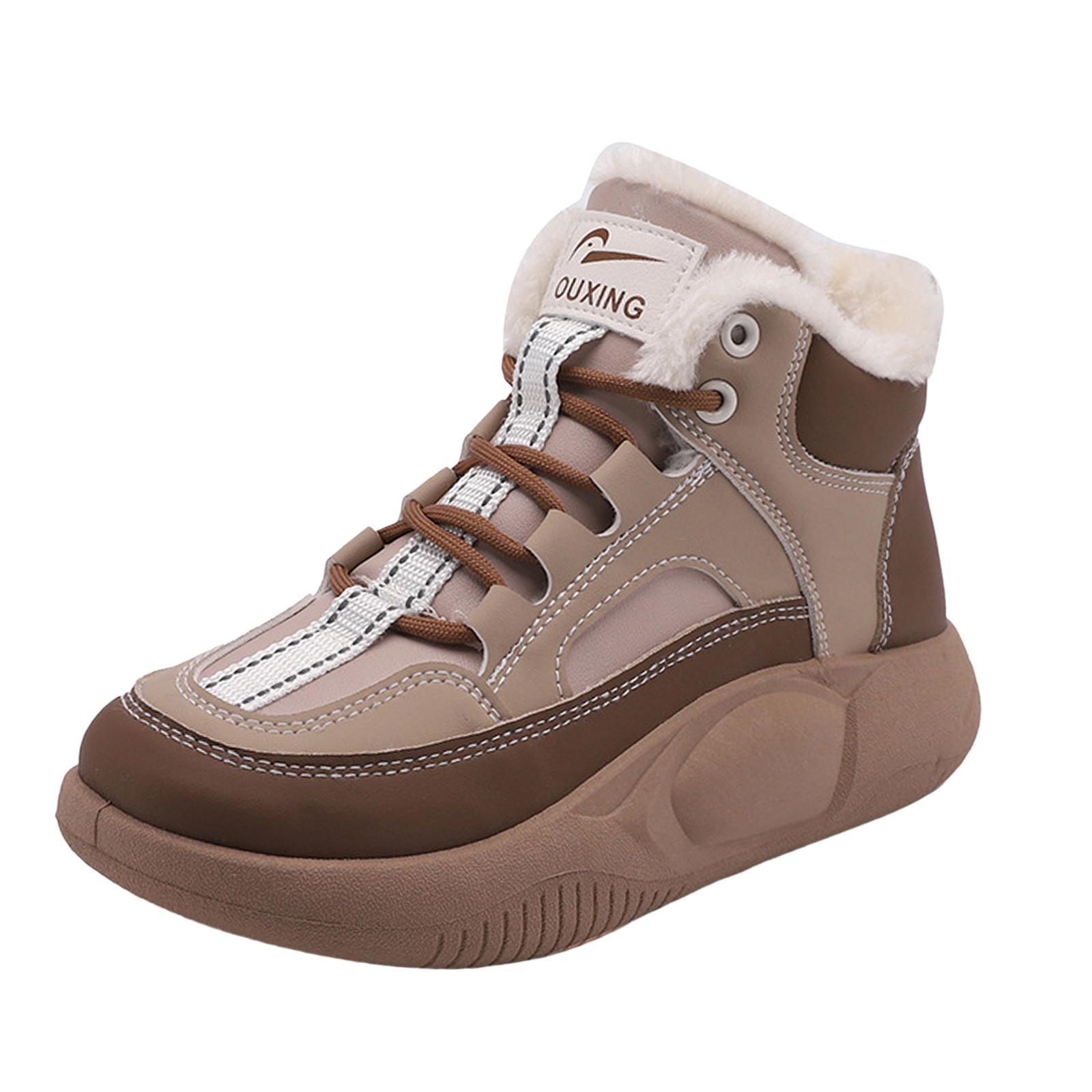 Winter Snow Boots Short Boots Thick Soled Anti Slip for Hiking Outdoor