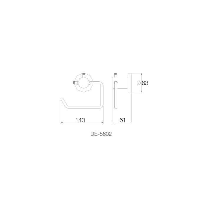 Móc, lô giấy vệ sinh INOX SUS 304 DE-5602