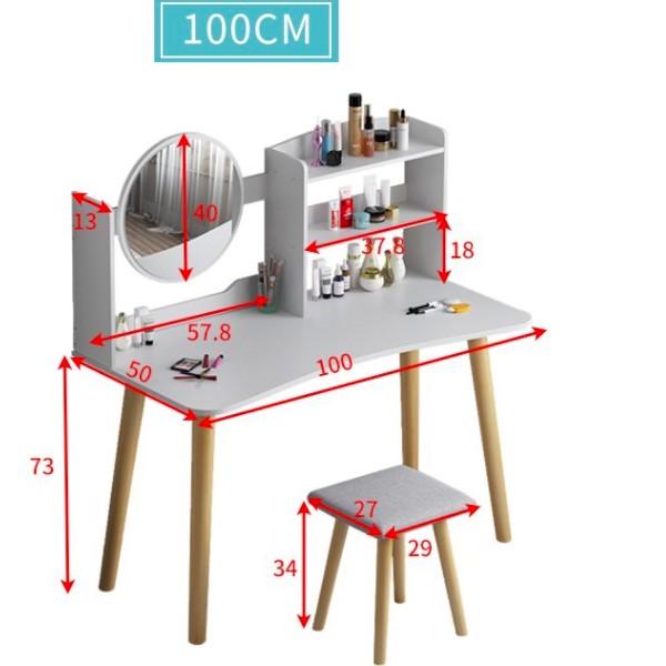 Bàn trang điểm có gương tròn không bao gồm ghế đẹp NLL-84