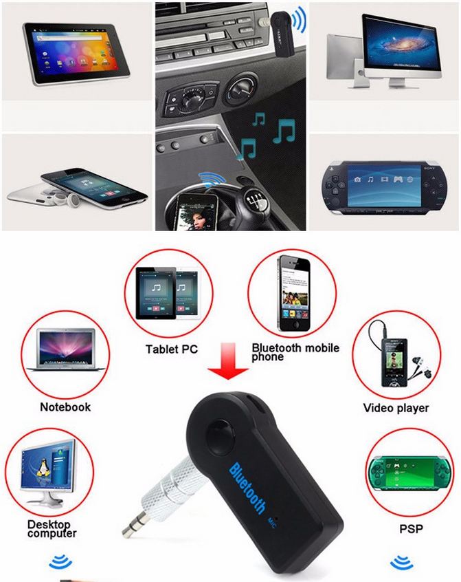 Usb tạo Bluetooth cho dàn âm thanh xe hơi amply loa Car AZONE