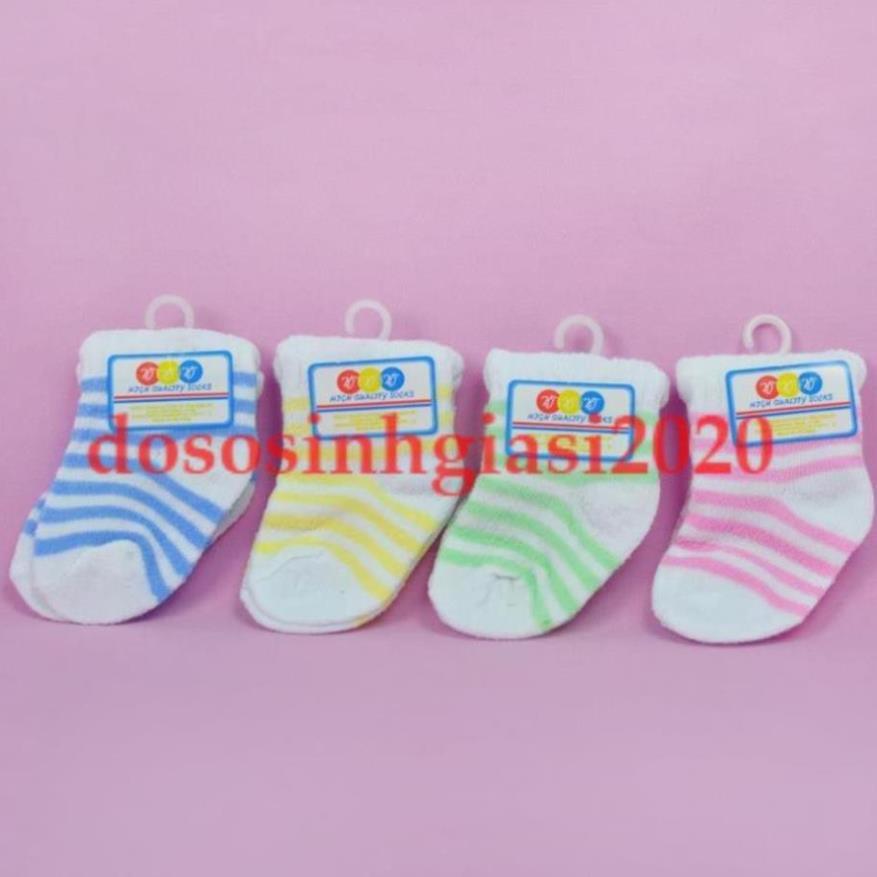 Vớ cho bé vớ sọc len sơ sinh cho bé 0-6 tháng