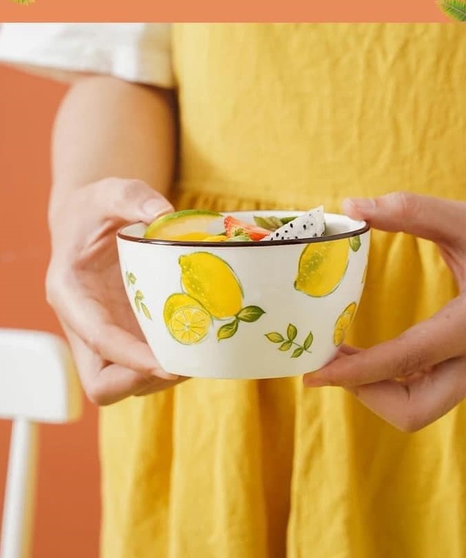 BÁT CƠM  HOA QUẢ SẮC MẦU