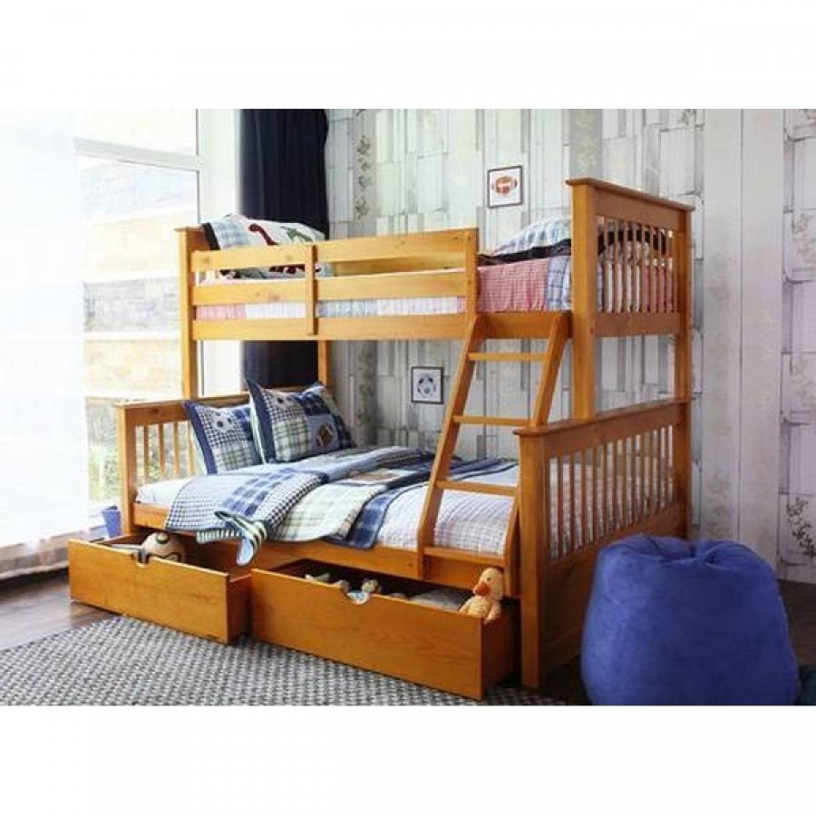 Giường 2 Tầng K.Bed 128 (Vàng Gỗ Tự Nhiên)