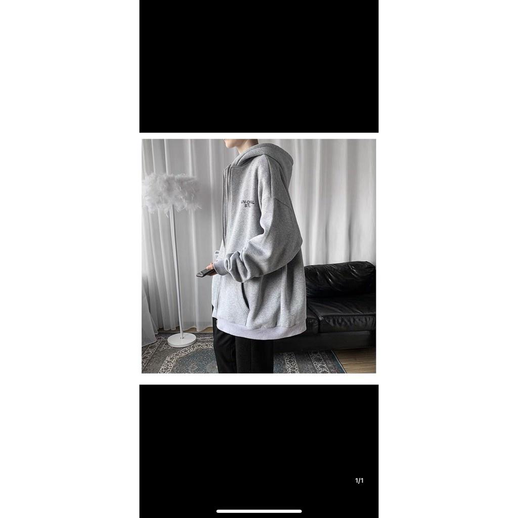 Áo nỉ dây kéo form to y hình